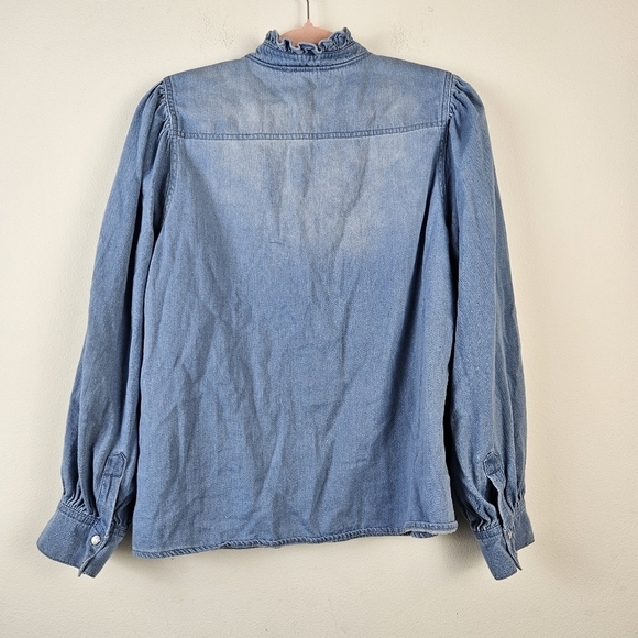 Adyson Parker Chambray button down shirt Size Large - Picture 6 of 8